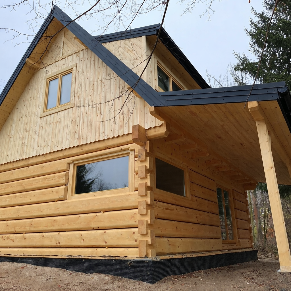 okna drewniane dom z drewna Szczawnica producent Knapstol