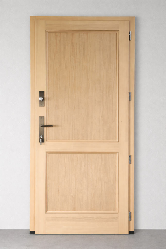 Realizacje Drzwi drewniane zewnętrzne dom z bali Wadowice