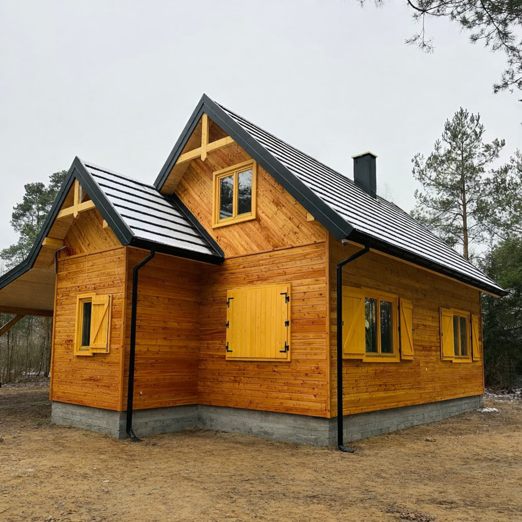 Okiennice drewniane Okiennice drewniane dom z bali Rabka-Zdrój producent Knapstol